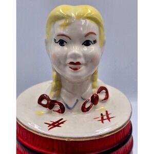 Vtg Old McDonald Farm Ceramic Jar Sugar Barrel Horse Lid Regal China SEE PHOTOS